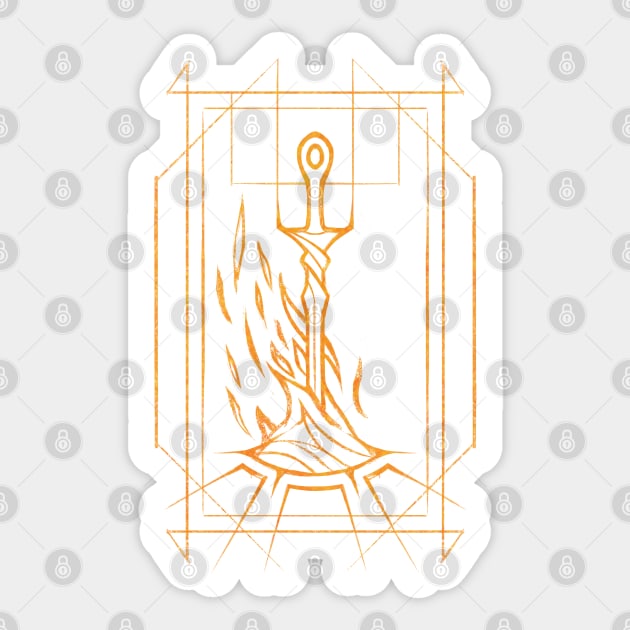 Minimalist Bonfire Sticker by njonestees